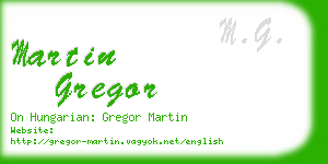 martin gregor business card